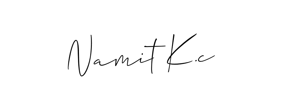 Namit K.c stylish signature style. Best Handwritten Sign (Allison_Script) for my name. Handwritten Signature Collection Ideas for my name Namit K.c. Namit K.c signature style 2 images and pictures png