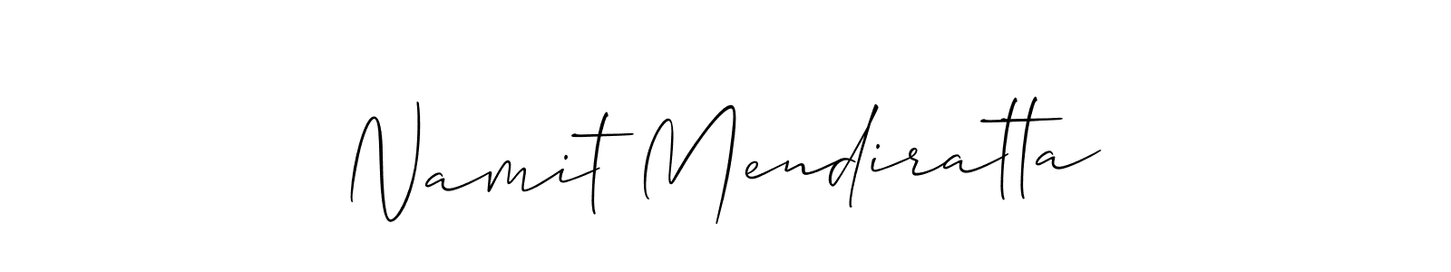 if you are searching for the best signature style for your name Namit Mendiratta. so please give up your signature search. here we have designed multiple signature styles  using Allison_Script. Namit Mendiratta signature style 2 images and pictures png