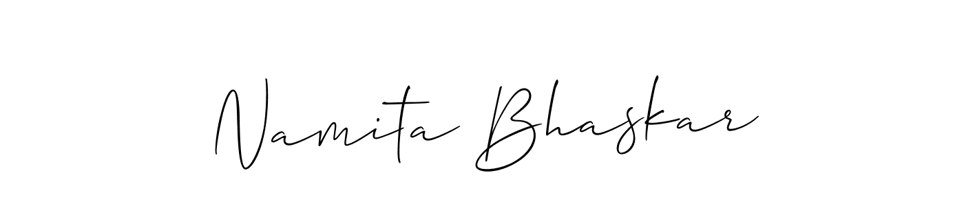 How to make Namita Bhaskar signature? Allison_Script is a professional autograph style. Create handwritten signature for Namita Bhaskar name. Namita Bhaskar signature style 2 images and pictures png
