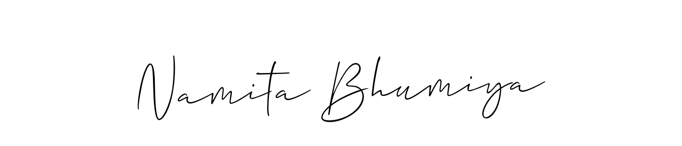 How to Draw Namita Bhumiya signature style? Allison_Script is a latest design signature styles for name Namita Bhumiya. Namita Bhumiya signature style 2 images and pictures png