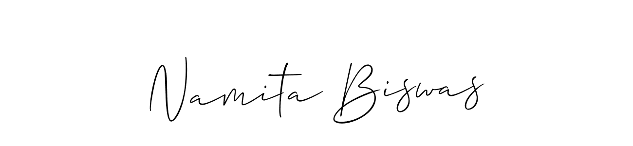 Also we have Namita Biswas name is the best signature style. Create professional handwritten signature collection using Allison_Script autograph style. Namita Biswas signature style 2 images and pictures png