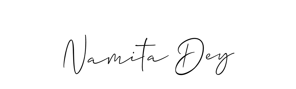 How to make Namita Dey name signature. Use Allison_Script style for creating short signs online. This is the latest handwritten sign. Namita Dey signature style 2 images and pictures png