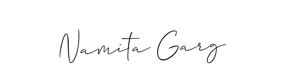 It looks lik you need a new signature style for name Namita Garg. Design unique handwritten (Allison_Script) signature with our free signature maker in just a few clicks. Namita Garg signature style 2 images and pictures png