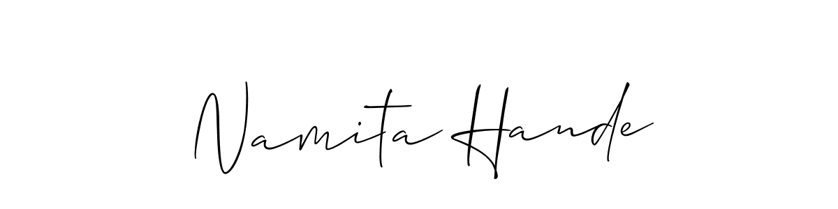 Here are the top 10 professional signature styles for the name Namita Hande. These are the best autograph styles you can use for your name. Namita Hande signature style 2 images and pictures png