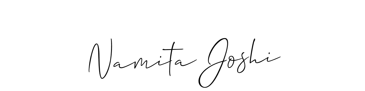 How to make Namita Joshi signature? Allison_Script is a professional autograph style. Create handwritten signature for Namita Joshi name. Namita Joshi signature style 2 images and pictures png