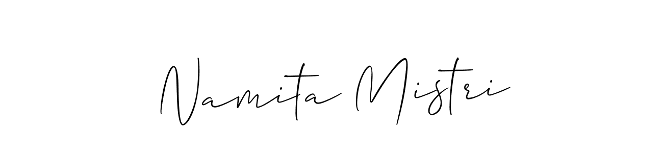 Also You can easily find your signature by using the search form. We will create Namita Mistri name handwritten signature images for you free of cost using Allison_Script sign style. Namita Mistri signature style 2 images and pictures png