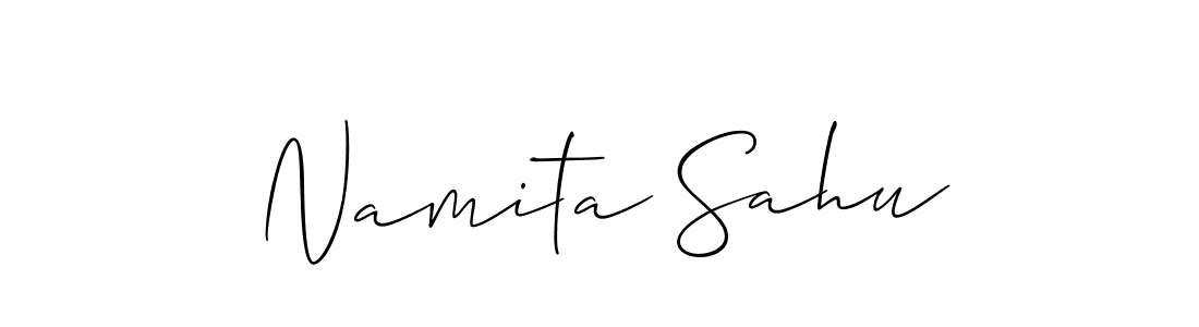 if you are searching for the best signature style for your name Namita Sahu. so please give up your signature search. here we have designed multiple signature styles  using Allison_Script. Namita Sahu signature style 2 images and pictures png