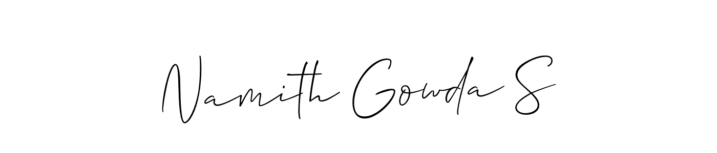 Make a beautiful signature design for name Namith Gowda S. Use this online signature maker to create a handwritten signature for free. Namith Gowda S signature style 2 images and pictures png