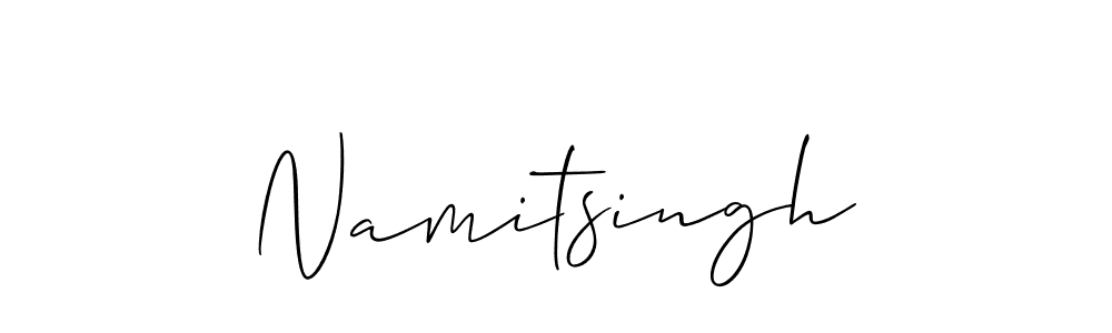 Make a beautiful signature design for name Namitsingh. With this signature (Allison_Script) style, you can create a handwritten signature for free. Namitsingh signature style 2 images and pictures png