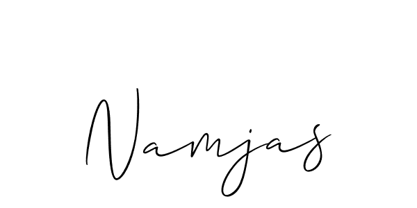 You should practise on your own different ways (Allison_Script) to write your name (Namjas) in signature. don't let someone else do it for you. Namjas signature style 2 images and pictures png
