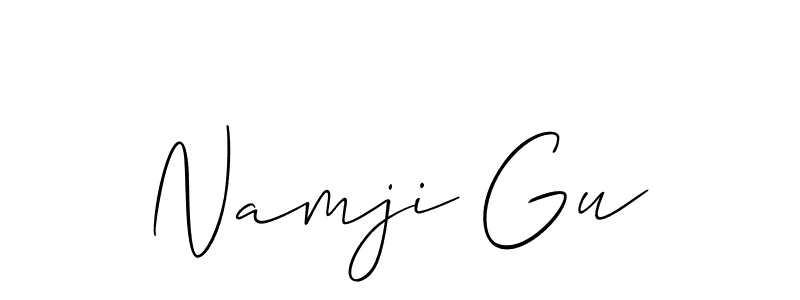 Best and Professional Signature Style for Namji Gu. Allison_Script Best Signature Style Collection. Namji Gu signature style 2 images and pictures png