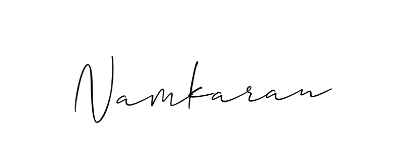 if you are searching for the best signature style for your name Namkaran. so please give up your signature search. here we have designed multiple signature styles  using Allison_Script. Namkaran signature style 2 images and pictures png