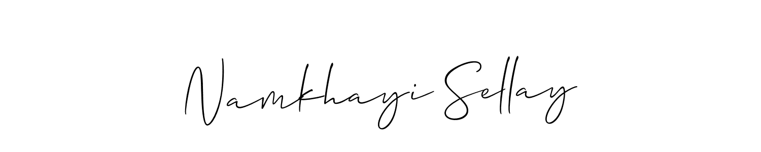 Make a short Namkhayi Sellay signature style. Manage your documents anywhere anytime using Allison_Script. Create and add eSignatures, submit forms, share and send files easily. Namkhayi Sellay signature style 2 images and pictures png