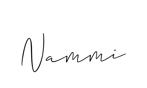 Also we have Nammi name is the best signature style. Create professional handwritten signature collection using Allison_Script autograph style. Nammi signature style 2 images and pictures png