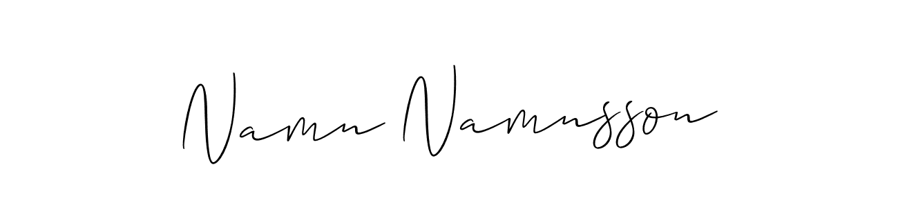 How to make Namn Namnsson name signature. Use Allison_Script style for creating short signs online. This is the latest handwritten sign. Namn Namnsson signature style 2 images and pictures png