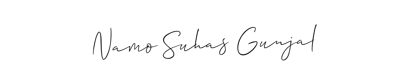Make a beautiful signature design for name Namo Suhas Gunjal. With this signature (Allison_Script) style, you can create a handwritten signature for free. Namo Suhas Gunjal signature style 2 images and pictures png