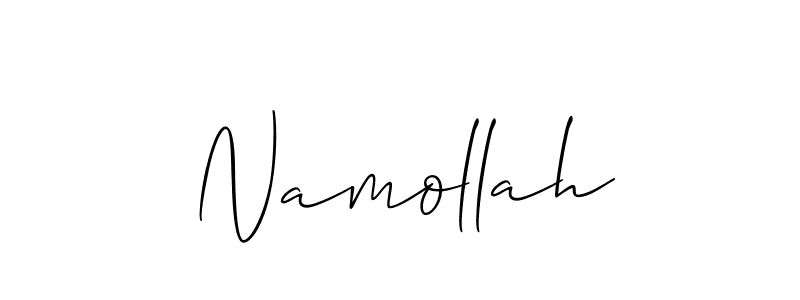 Namollah stylish signature style. Best Handwritten Sign (Allison_Script) for my name. Handwritten Signature Collection Ideas for my name Namollah. Namollah signature style 2 images and pictures png