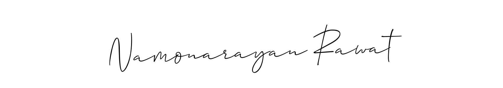 How to Draw Namonarayan Rawat signature style? Allison_Script is a latest design signature styles for name Namonarayan Rawat. Namonarayan Rawat signature style 2 images and pictures png