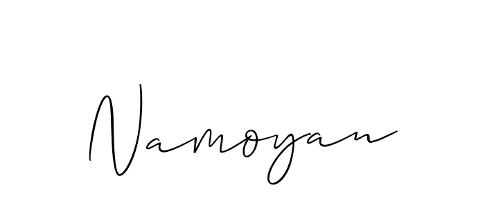 You should practise on your own different ways (Allison_Script) to write your name (Namoyan) in signature. don't let someone else do it for you. Namoyan signature style 2 images and pictures png