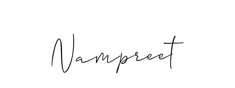 The best way (Allison_Script) to make a short signature is to pick only two or three words in your name. The name Nampreet include a total of six letters. For converting this name. Nampreet signature style 2 images and pictures png