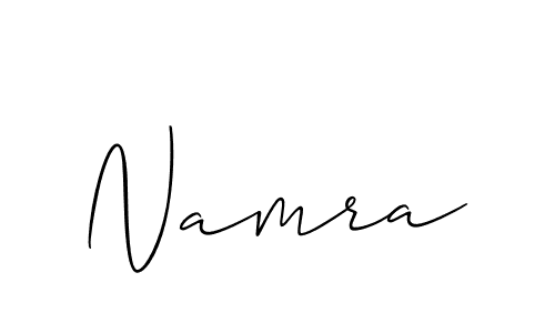 The best way (Allison_Script) to make a short signature is to pick only two or three words in your name. The name Namra include a total of six letters. For converting this name. Namra signature style 2 images and pictures png