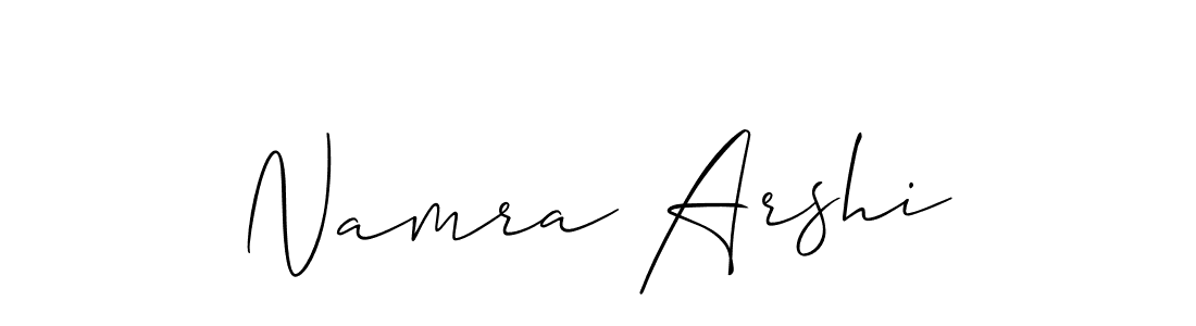 The best way (Allison_Script) to make a short signature is to pick only two or three words in your name. The name Namra Arshi include a total of six letters. For converting this name. Namra Arshi signature style 2 images and pictures png