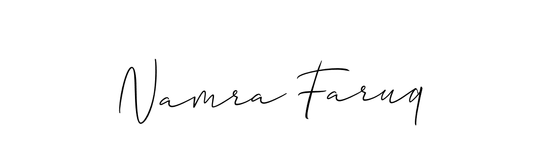 How to make Namra Faruq signature? Allison_Script is a professional autograph style. Create handwritten signature for Namra Faruq name. Namra Faruq signature style 2 images and pictures png