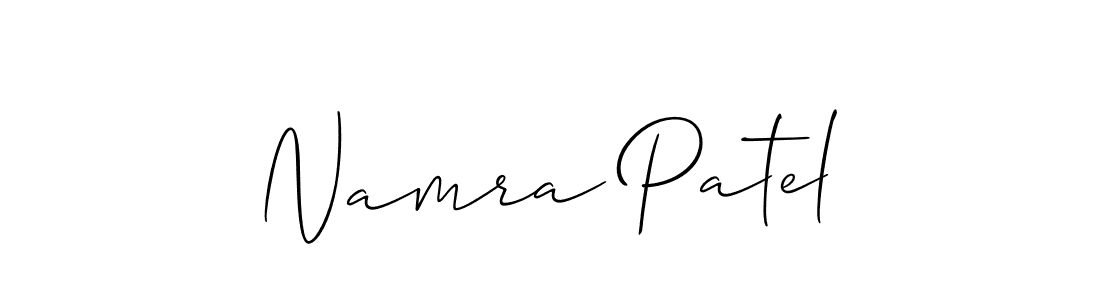 How to make Namra Patel signature? Allison_Script is a professional autograph style. Create handwritten signature for Namra Patel name. Namra Patel signature style 2 images and pictures png