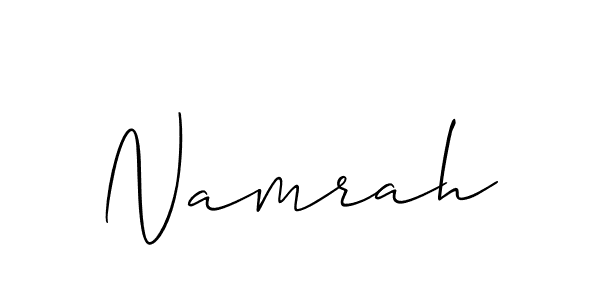 Best and Professional Signature Style for Namrah. Allison_Script Best Signature Style Collection. Namrah signature style 2 images and pictures png