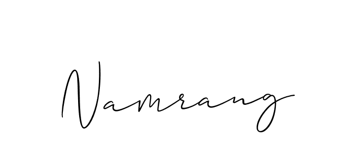 It looks lik you need a new signature style for name Namrang. Design unique handwritten (Allison_Script) signature with our free signature maker in just a few clicks. Namrang signature style 2 images and pictures png