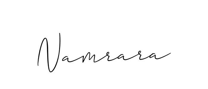 Design your own signature with our free online signature maker. With this signature software, you can create a handwritten (Allison_Script) signature for name Namrara. Namrara signature style 2 images and pictures png