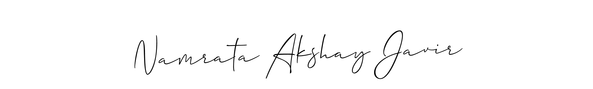 How to make Namrata Akshay Javir signature? Allison_Script is a professional autograph style. Create handwritten signature for Namrata Akshay Javir name. Namrata Akshay Javir signature style 2 images and pictures png