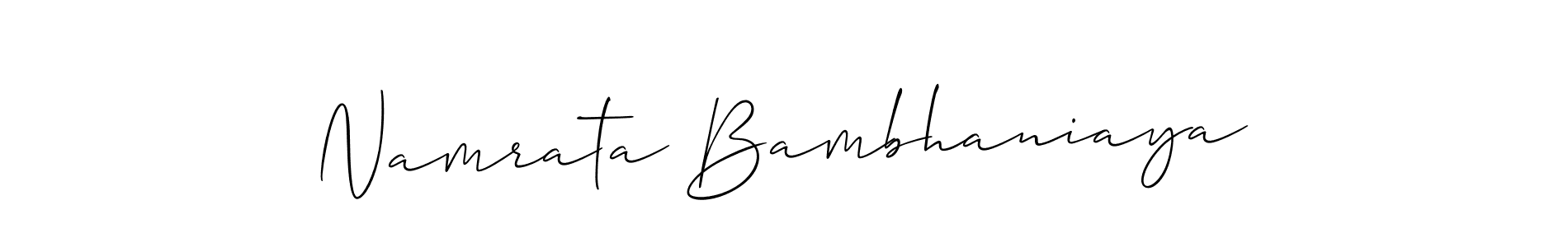 Once you've used our free online signature maker to create your best signature Allison_Script style, it's time to enjoy all of the benefits that Namrata Bambhaniaya name signing documents. Namrata Bambhaniaya signature style 2 images and pictures png