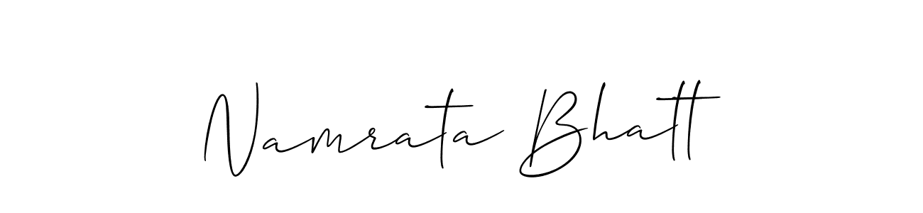 How to make Namrata Bhatt signature? Allison_Script is a professional autograph style. Create handwritten signature for Namrata Bhatt name. Namrata Bhatt signature style 2 images and pictures png