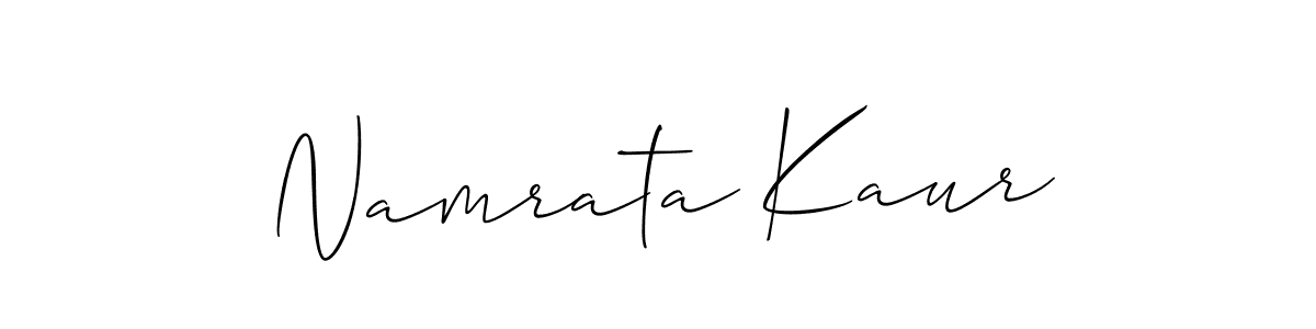 How to make Namrata Kaur signature? Allison_Script is a professional autograph style. Create handwritten signature for Namrata Kaur name. Namrata Kaur signature style 2 images and pictures png