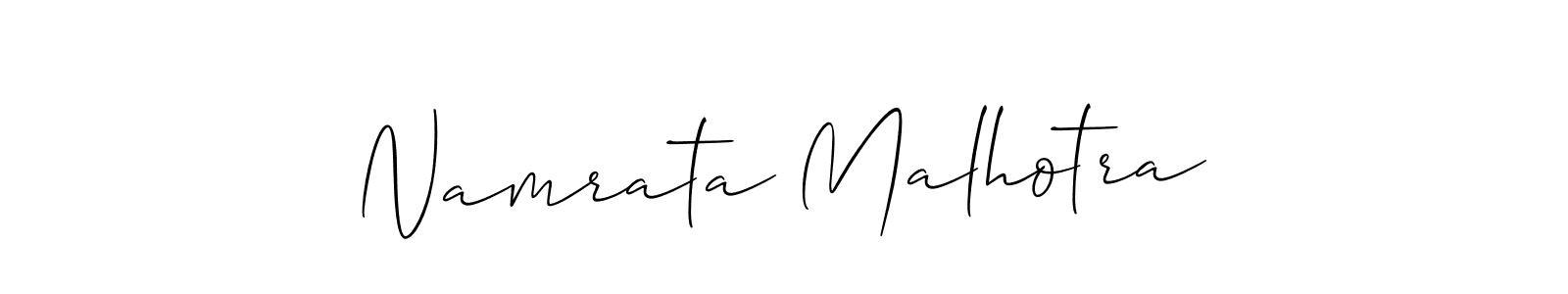 Design your own signature with our free online signature maker. With this signature software, you can create a handwritten (Allison_Script) signature for name Namrata Malhotra. Namrata Malhotra signature style 2 images and pictures png