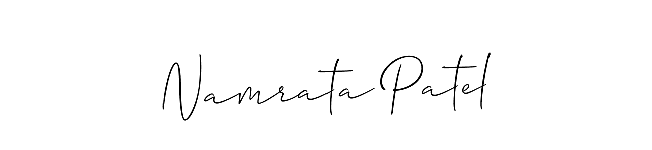 The best way (Allison_Script) to make a short signature is to pick only two or three words in your name. The name Namrata Patel include a total of six letters. For converting this name. Namrata Patel signature style 2 images and pictures png