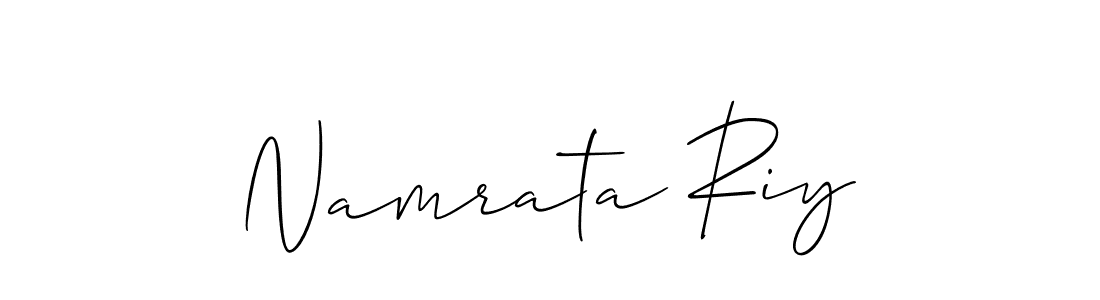 How to make Namrata Riy signature? Allison_Script is a professional autograph style. Create handwritten signature for Namrata Riy name. Namrata Riy signature style 2 images and pictures png