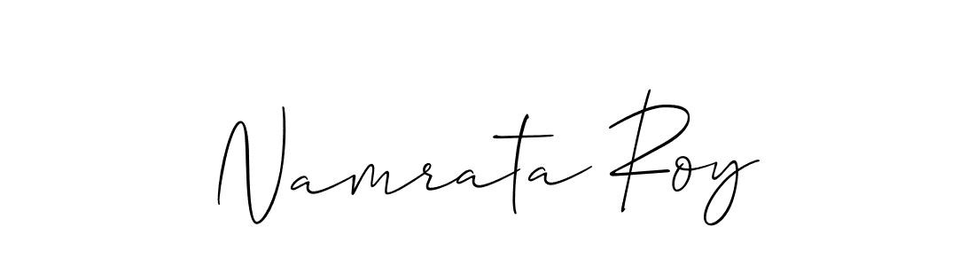 Create a beautiful signature design for name Namrata Roy. With this signature (Allison_Script) fonts, you can make a handwritten signature for free. Namrata Roy signature style 2 images and pictures png