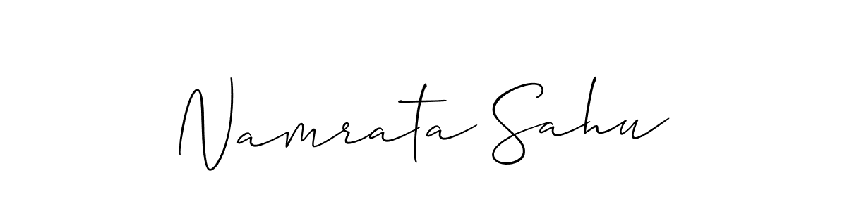 How to make Namrata Sahu name signature. Use Allison_Script style for creating short signs online. This is the latest handwritten sign. Namrata Sahu signature style 2 images and pictures png