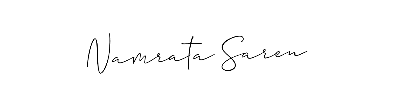 How to Draw Namrata Saren signature style? Allison_Script is a latest design signature styles for name Namrata Saren. Namrata Saren signature style 2 images and pictures png