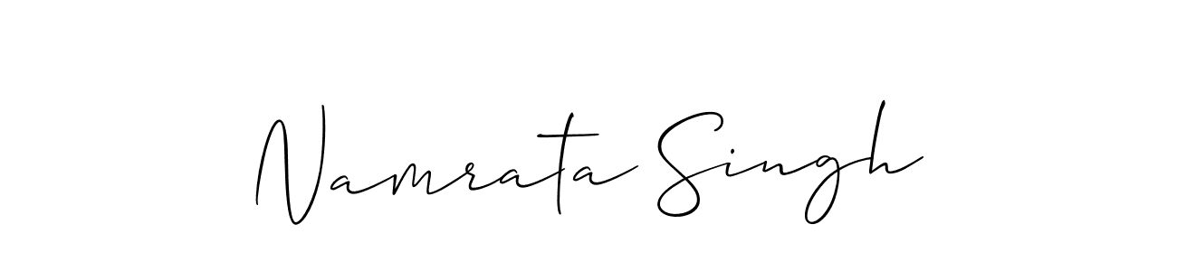 Create a beautiful signature design for name Namrata Singh. With this signature (Allison_Script) fonts, you can make a handwritten signature for free. Namrata Singh signature style 2 images and pictures png