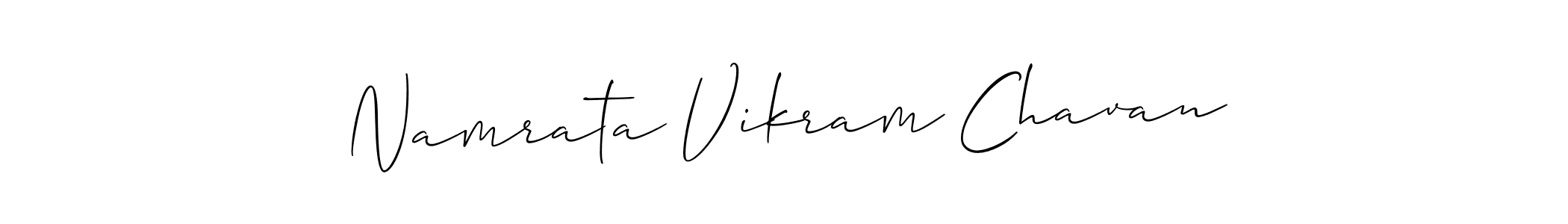 Allison_Script is a professional signature style that is perfect for those who want to add a touch of class to their signature. It is also a great choice for those who want to make their signature more unique. Get Namrata Vikram Chavan name to fancy signature for free. Namrata Vikram Chavan signature style 2 images and pictures png