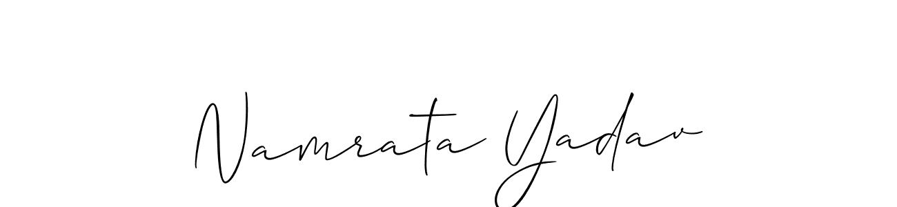 Also we have Namrata Yadav name is the best signature style. Create professional handwritten signature collection using Allison_Script autograph style. Namrata Yadav signature style 2 images and pictures png