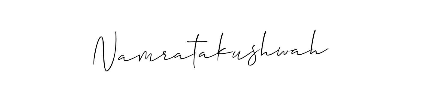 Also we have Namratakushwah name is the best signature style. Create professional handwritten signature collection using Allison_Script autograph style. Namratakushwah signature style 2 images and pictures png