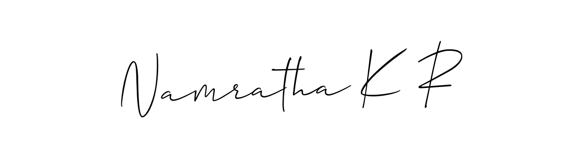 Namratha K R stylish signature style. Best Handwritten Sign (Allison_Script) for my name. Handwritten Signature Collection Ideas for my name Namratha K R. Namratha K R signature style 2 images and pictures png