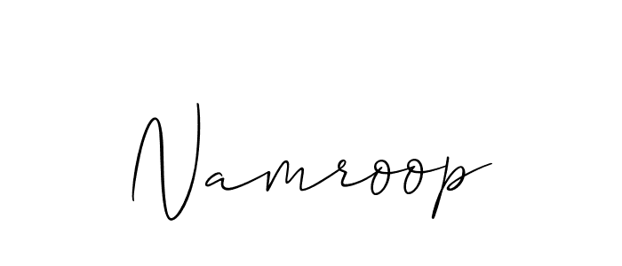 Namroop stylish signature style. Best Handwritten Sign (Allison_Script) for my name. Handwritten Signature Collection Ideas for my name Namroop. Namroop signature style 2 images and pictures png