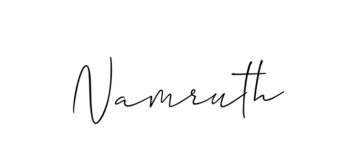 Also we have Namruth name is the best signature style. Create professional handwritten signature collection using Allison_Script autograph style. Namruth signature style 2 images and pictures png