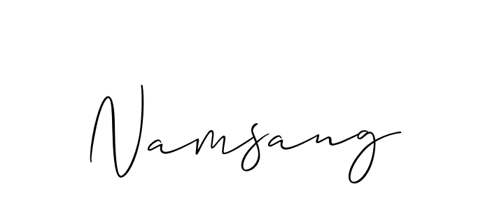 Similarly Allison_Script is the best handwritten signature design. Signature creator online .You can use it as an online autograph creator for name Namsang. Namsang signature style 2 images and pictures png