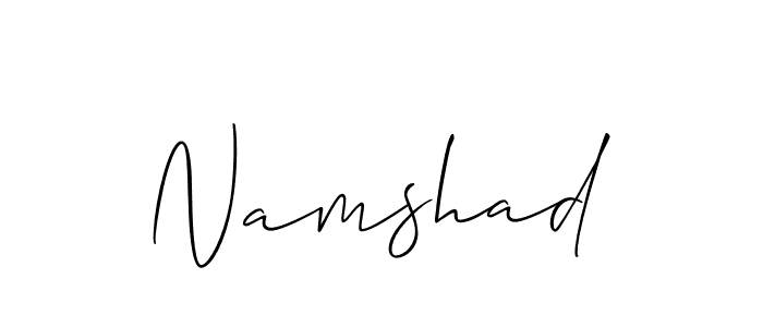Also we have Namshad name is the best signature style. Create professional handwritten signature collection using Allison_Script autograph style. Namshad signature style 2 images and pictures png